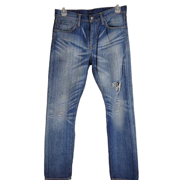 Levis 508 mens tapered leg mid wash blue jeans size 30/30 - Picture 1 of 4